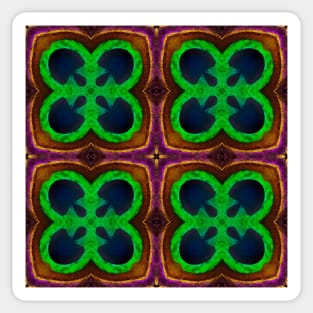 Green Blue Purple Peacock Feather Colors Pattern 2 Sticker